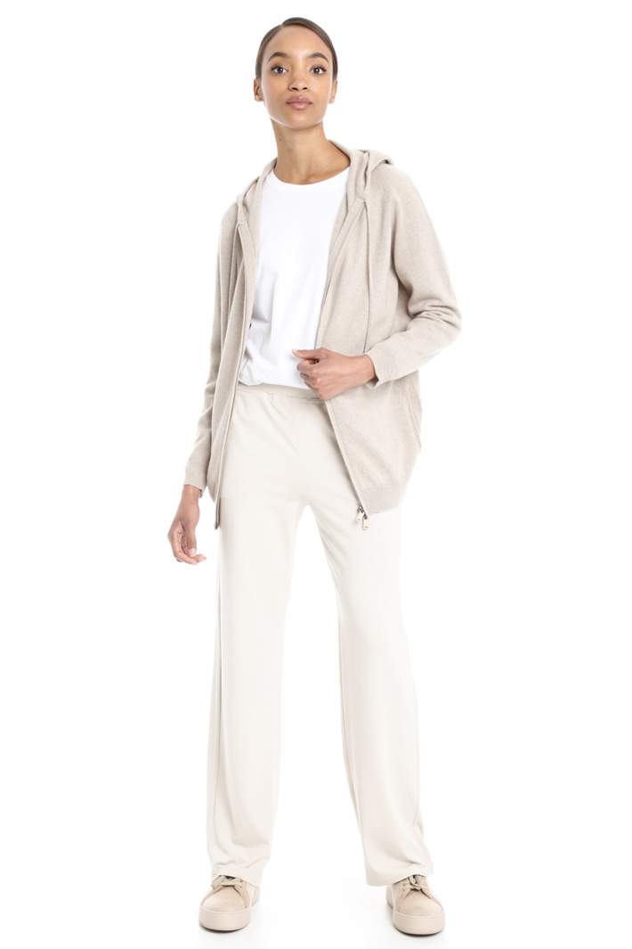 Cardigan con zip in cashmere Diffusione Tessile Cardigan con zip in cashmere Diffusione Tessile