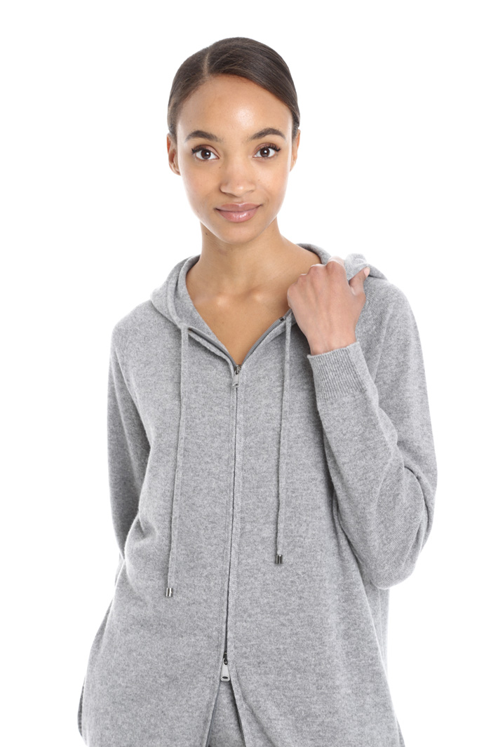 Cardigan con zip in cashmere Diffusione Tessile Cardigan con zip in cashmere Diffusione Tessile