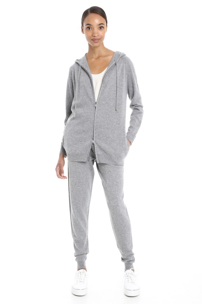 Cardigan con zip in cashmere Diffusione Tessile Cardigan con zip in cashmere Diffusione Tessile