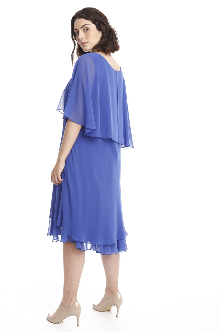 Abito con balza in georgette Diffusione Tessile Abito con balza in georgette Diffusione Tessile