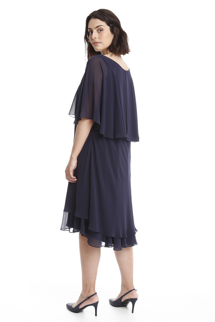 Abito con balza in georgette Diffusione Tessile Abito con balza in georgette Diffusione Tessile