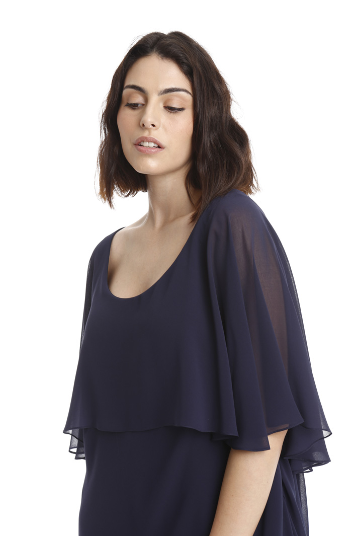 Abito con balza in georgette Diffusione Tessile Abito con balza in georgette Diffusione Tessile