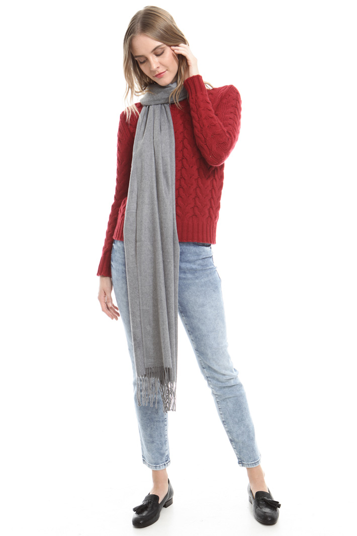 Sciarpa fluida con frange Diffusione Tessile Sciarpa fluida con frange Diffusione Tessile
