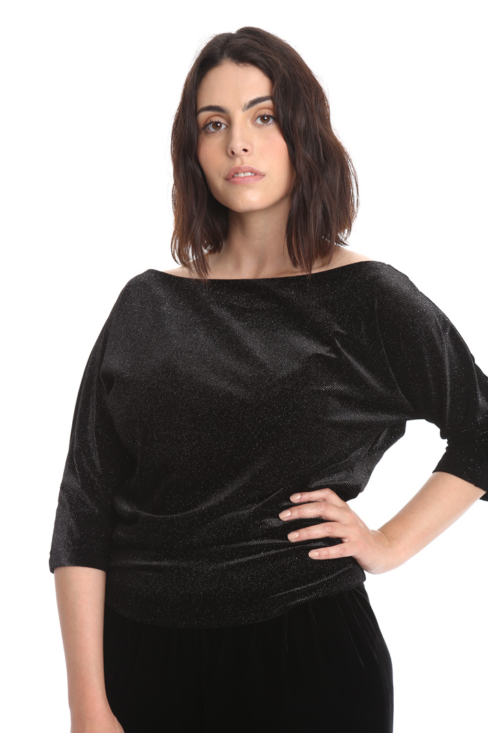 T-shirt in velluto lurex Diffusione Tessile T-shirt in velluto lurex Diffusione Tessile