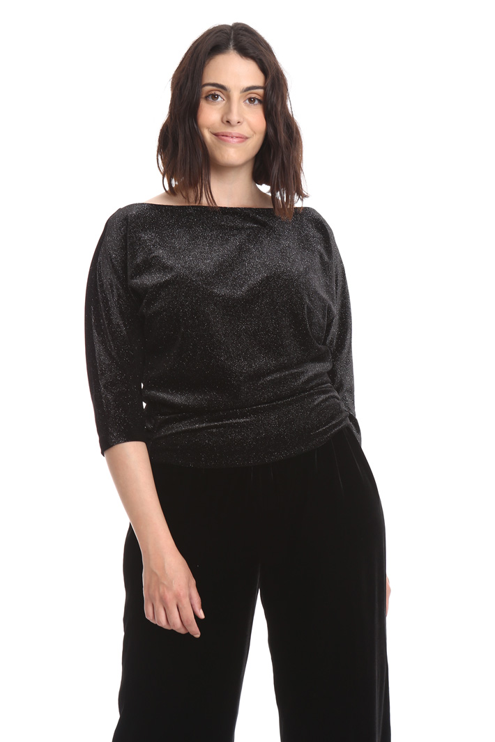 T-shirt in velluto lurex Diffusione Tessile T-shirt in velluto lurex Diffusione Tessile