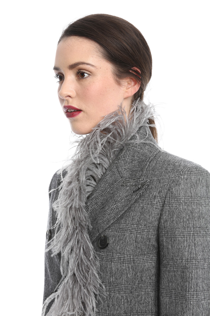 Cappotto in galles con piume Diffusione Tessile Cappotto in galles con piume Diffusione Tessile