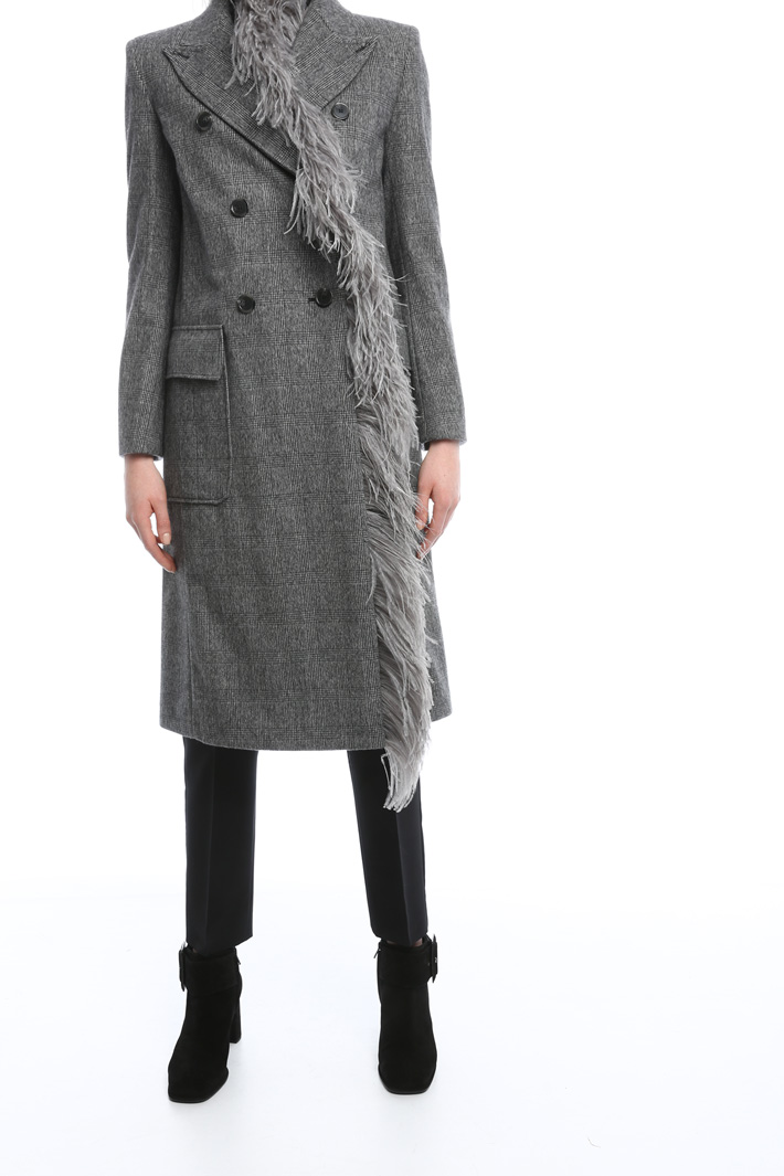 Cappotto in galles con piume Diffusione Tessile Cappotto in galles con piume Diffusione Tessile