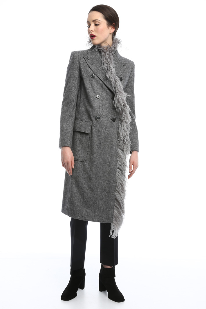 Cappotto in galles con piume Diffusione Tessile Cappotto in galles con piume Diffusione Tessile