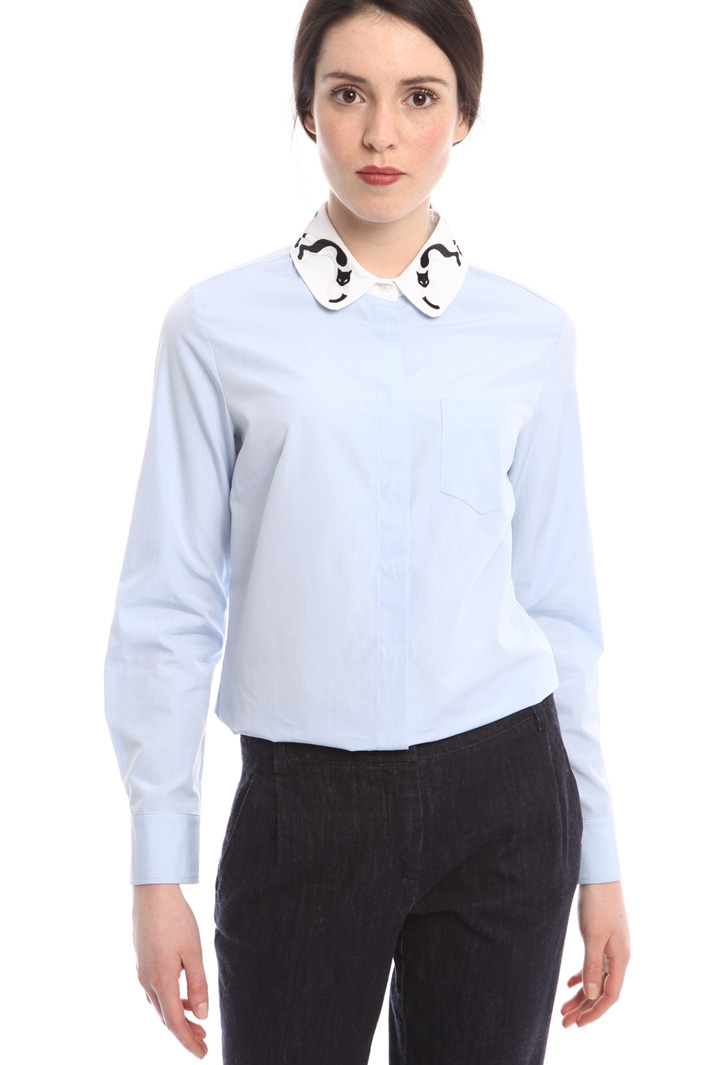 Camicia con colletto ricamato Diffusione Tessile Camicia con colletto ricamato Diffusione Tessile