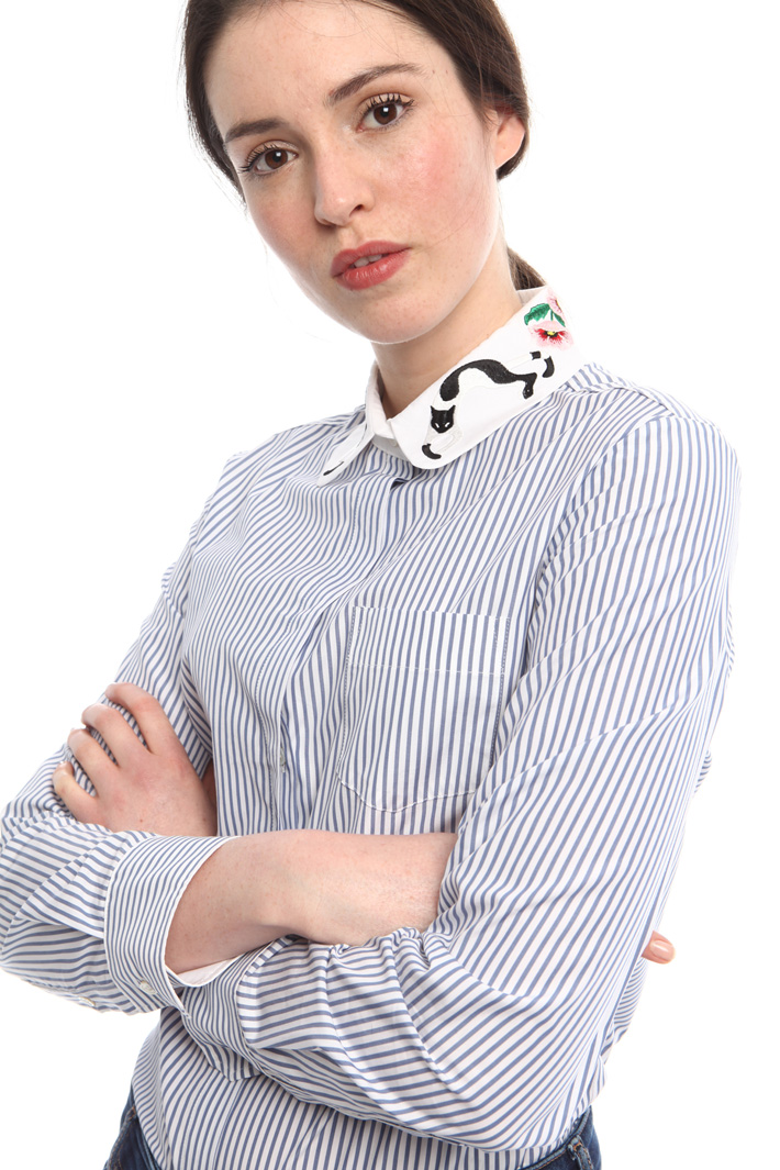 Camicia con colletto ricamato Diffusione Tessile Camicia con colletto ricamato Diffusione Tessile
