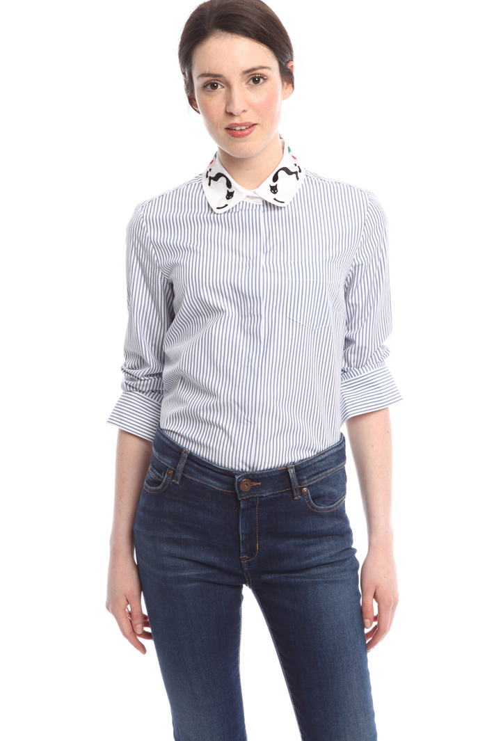 Camicia con colletto ricamato Diffusione Tessile Camicia con colletto ricamato Diffusione Tessile
