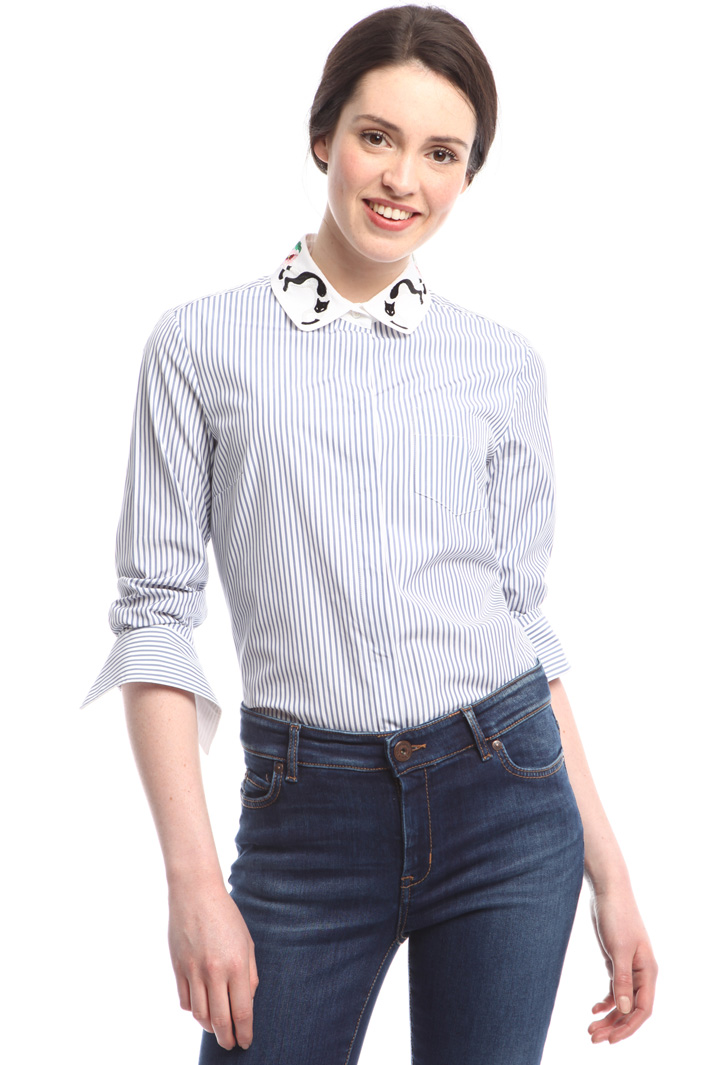 Camicia con colletto ricamato Diffusione Tessile Camicia con colletto ricamato Diffusione Tessile