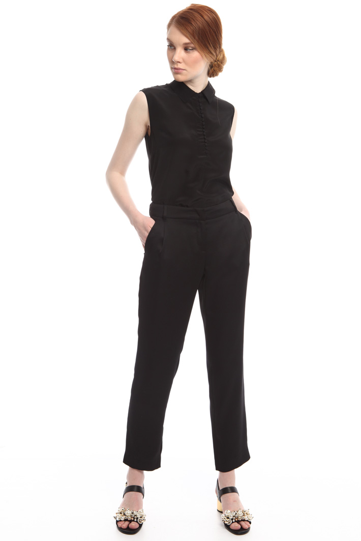 Pantaloni in enver satin Diffusione Tessile Pantaloni in enver satin Diffusione Tessile