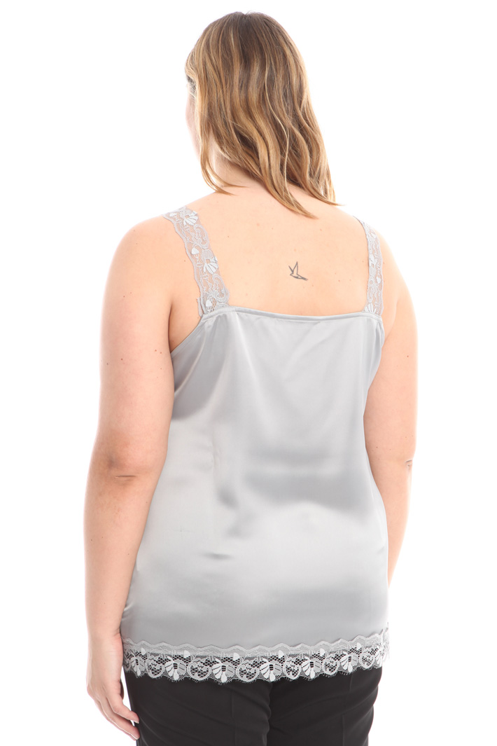 Top in raso e pizzo Diffusione Tessile Top in raso e pizzo Diffusione Tessile