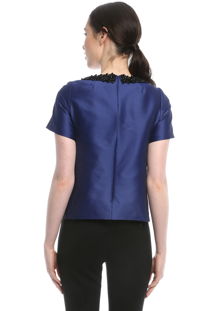 Top con collo bijoux Diffusione Tessile Top con collo bijoux Diffusione Tessile