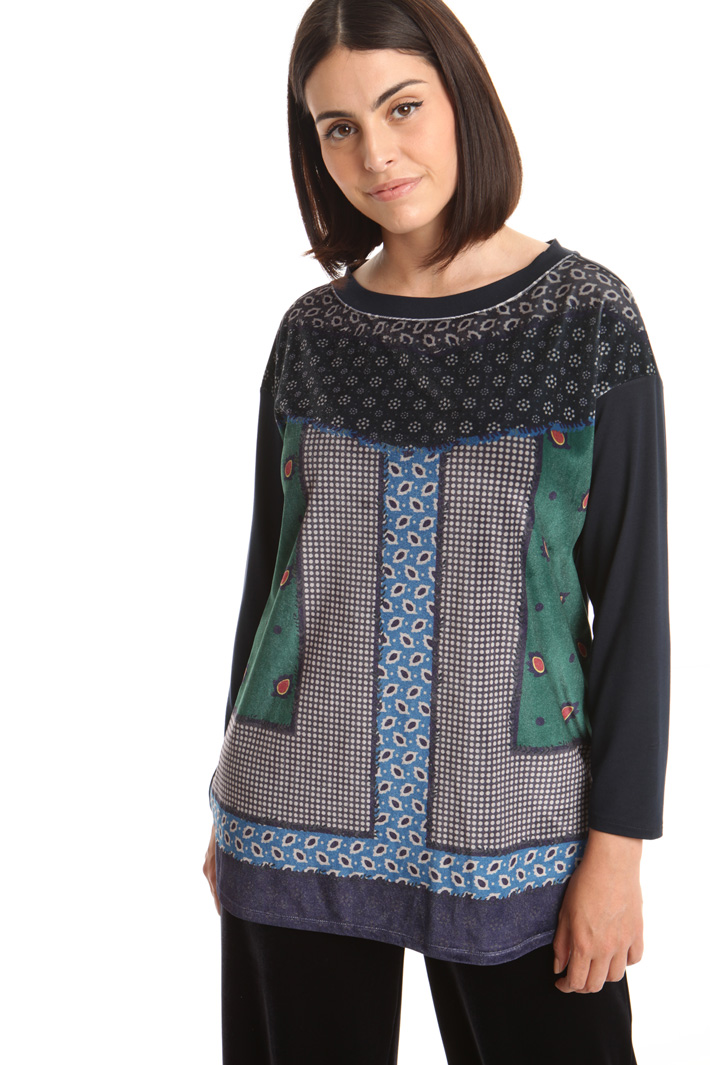 T-shirt in jersey con velluto Diffusione Tessile T-shirt in jersey con velluto Diffusione Tessile