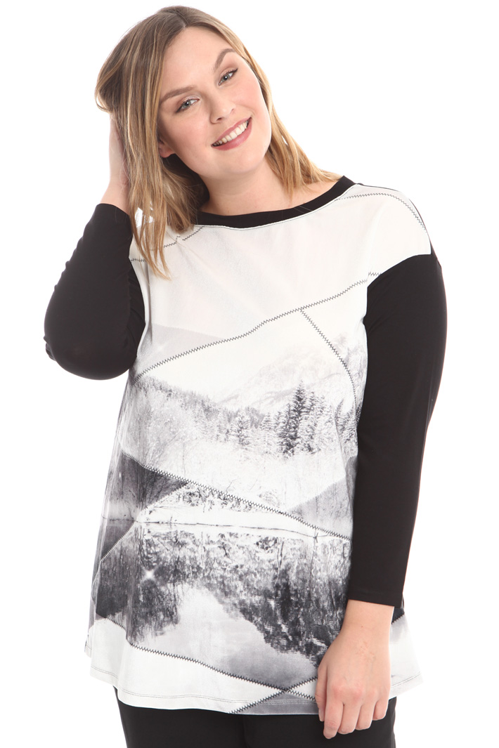 T-shirt in jersey con velluto Diffusione Tessile T-shirt in jersey con velluto Diffusione Tessile