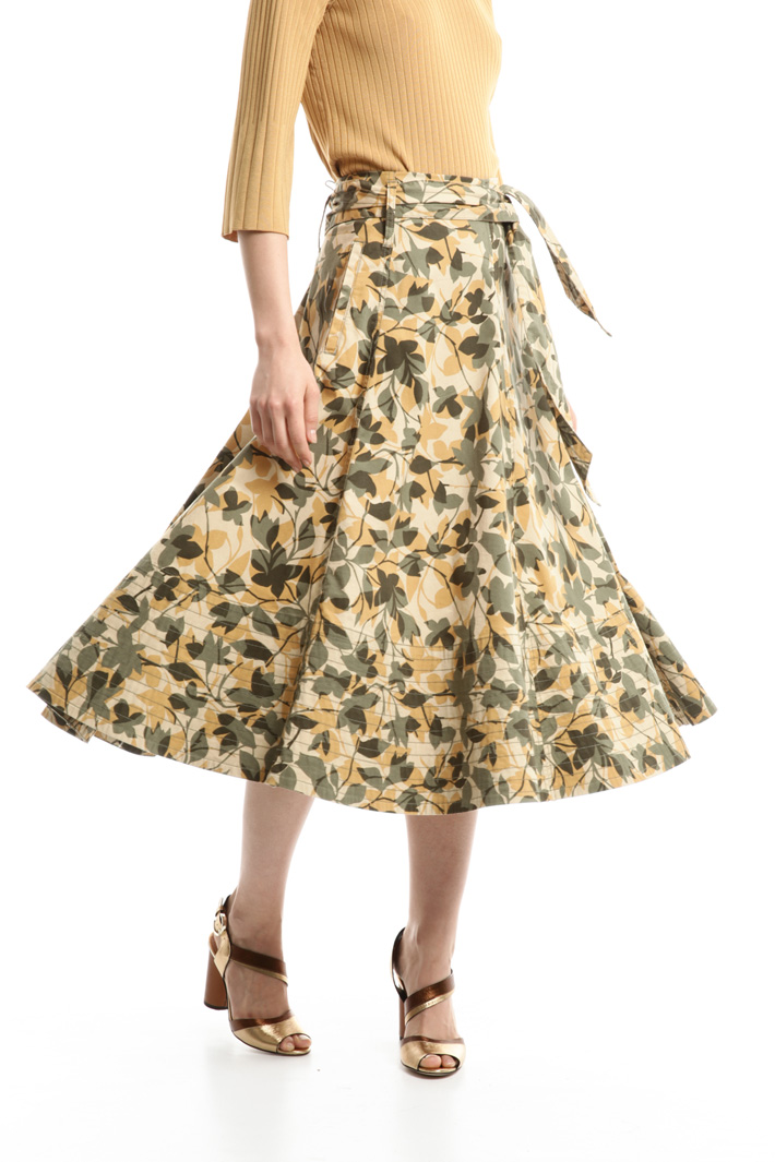 Gonna in gabardina stampata Diffusione Tessile Gonna in gabardina stampata Diffusione Tessile