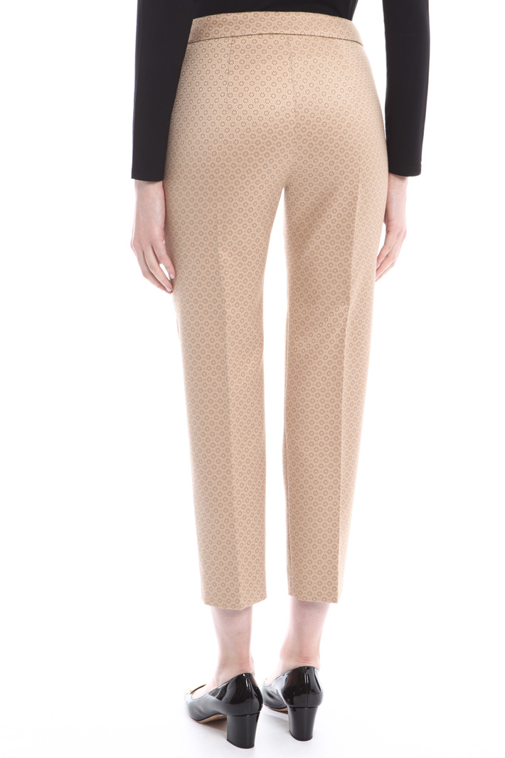 Pantaloni cropped jacquard Diffusione Tessile Pantaloni cropped jacquard Diffusione Tessile