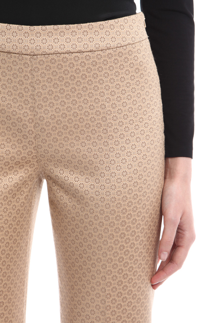 Pantaloni cropped jacquard Diffusione Tessile Pantaloni cropped jacquard Diffusione Tessile