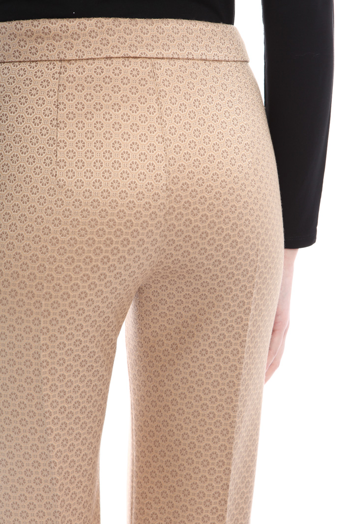 Pantaloni cropped jacquard Diffusione Tessile Pantaloni cropped jacquard Diffusione Tessile
