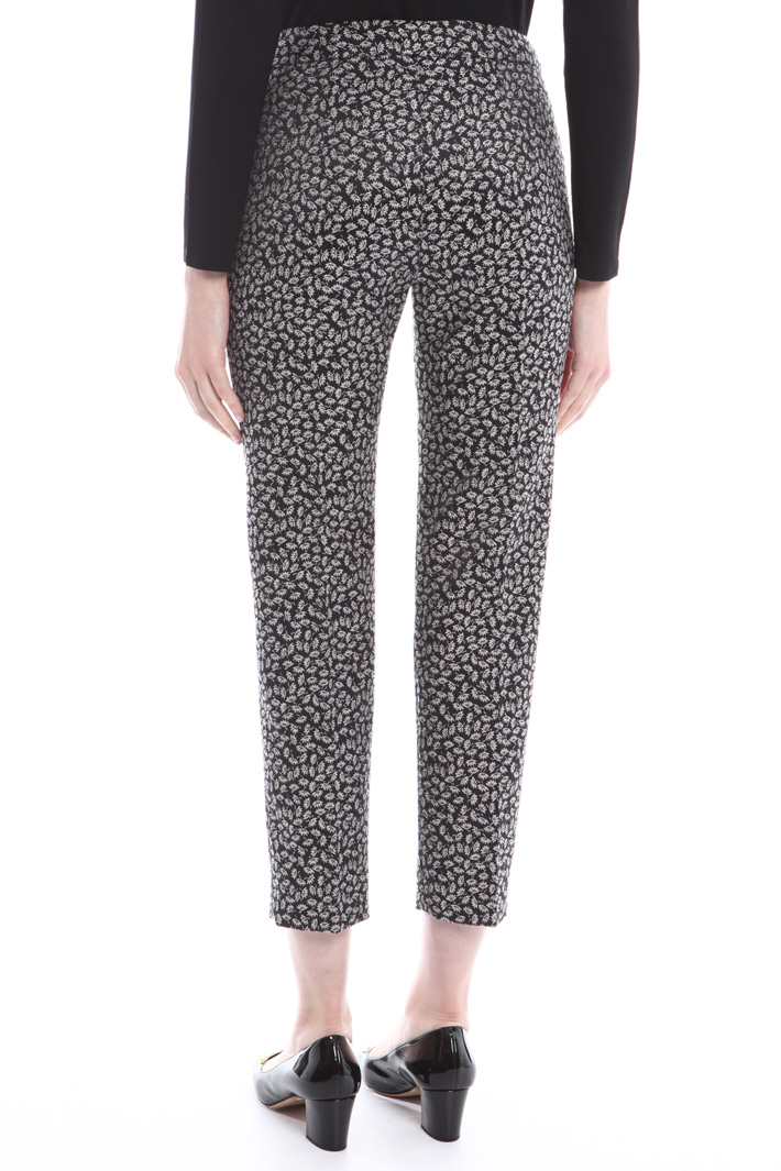 Pantaloni cropped jacquard Diffusione Tessile Pantaloni cropped jacquard Diffusione Tessile