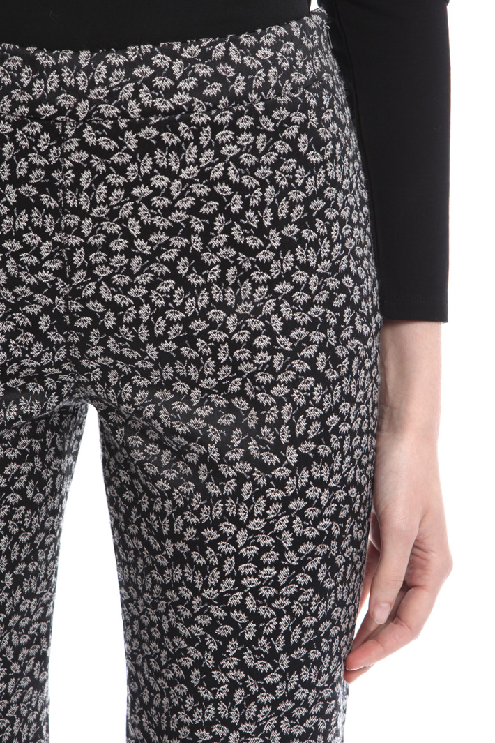 Pantaloni cropped jacquard Diffusione Tessile Pantaloni cropped jacquard Diffusione Tessile