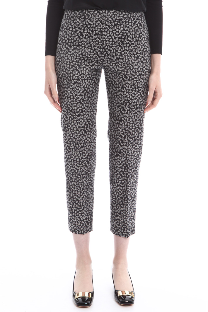 Pantaloni cropped jacquard Diffusione Tessile Pantaloni cropped jacquard Diffusione Tessile
