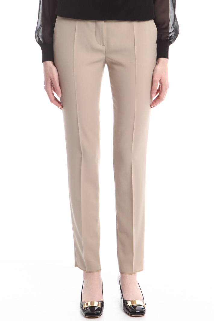 Pantaloni in crepe di lana Diffusione Tessile Pantaloni in crepe di lana Diffusione Tessile