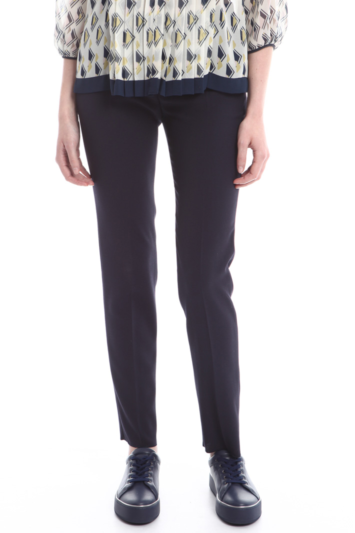 Pantaloni in crepe di lana Diffusione Tessile Pantaloni in crepe di lana Diffusione Tessile