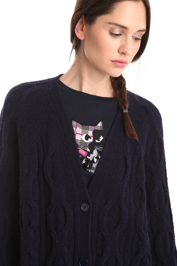 Cardigan in misto lana Diffusione Tessile Cardigan in misto lana Diffusione Tessile