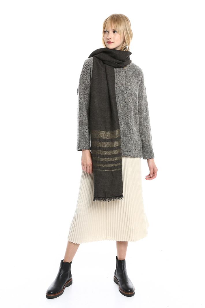 Sciarpa con righe lurex Diffusione Tessile Sciarpa con righe lurex Diffusione Tessile