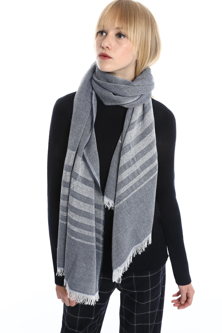 Sciarpa con righe lurex Diffusione Tessile Sciarpa con righe lurex Diffusione Tessile