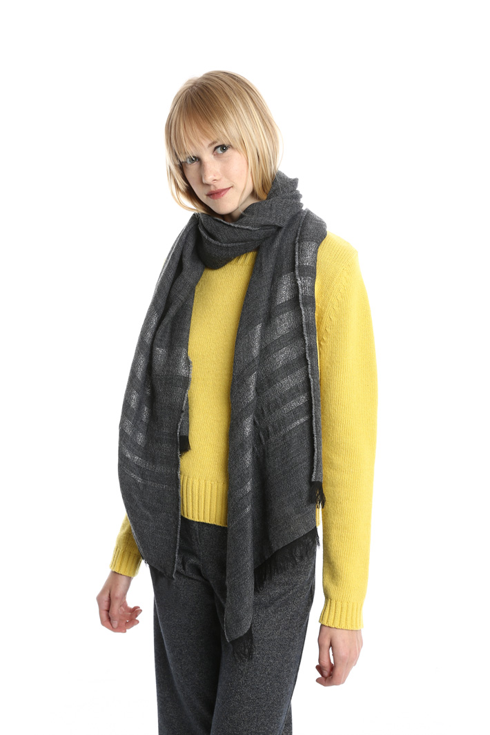 Sciarpa con righe lurex Diffusione Tessile Sciarpa con righe lurex Diffusione Tessile