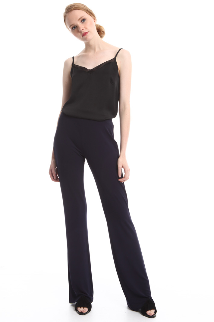 Pantaloni fluidi con zip Diffusione Tessile Pantaloni fluidi con zip Diffusione Tessile