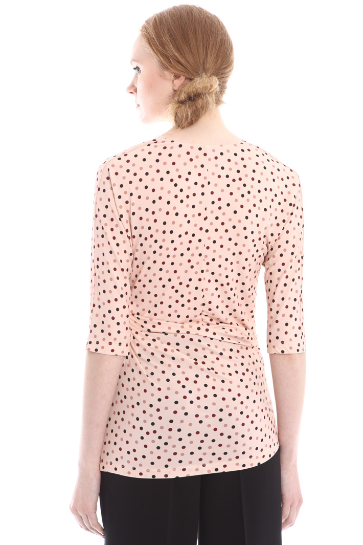 Top in jersey a pois Diffusione Tessile Top in jersey a pois Diffusione Tessile