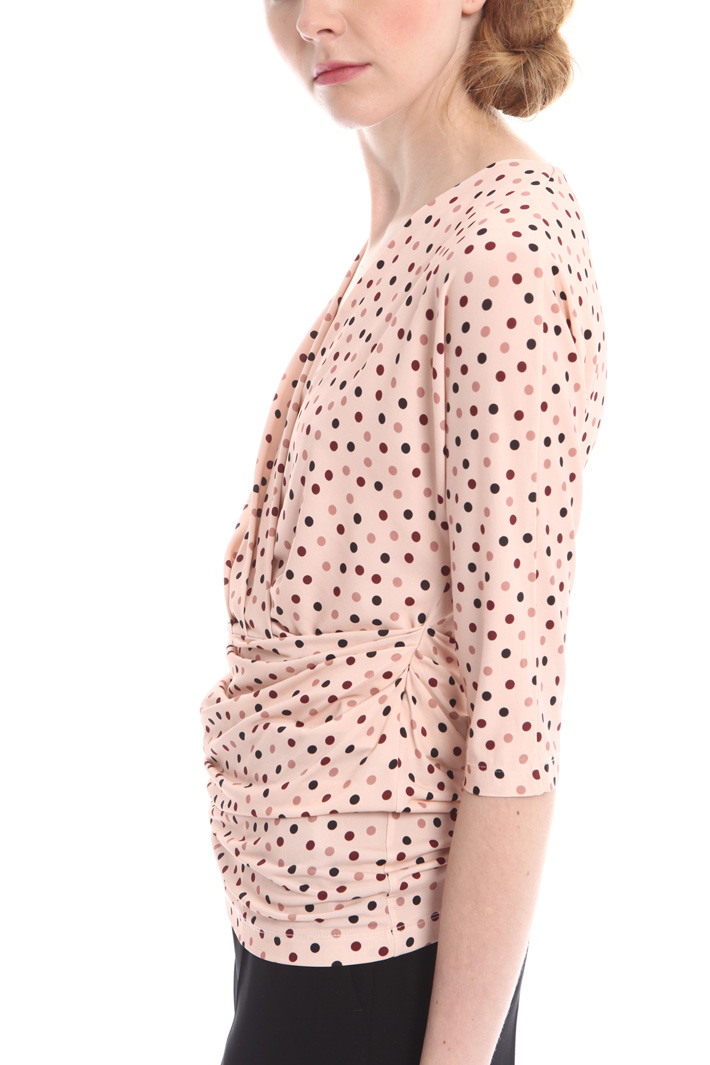 Top in jersey a pois Diffusione Tessile Top in jersey a pois Diffusione Tessile