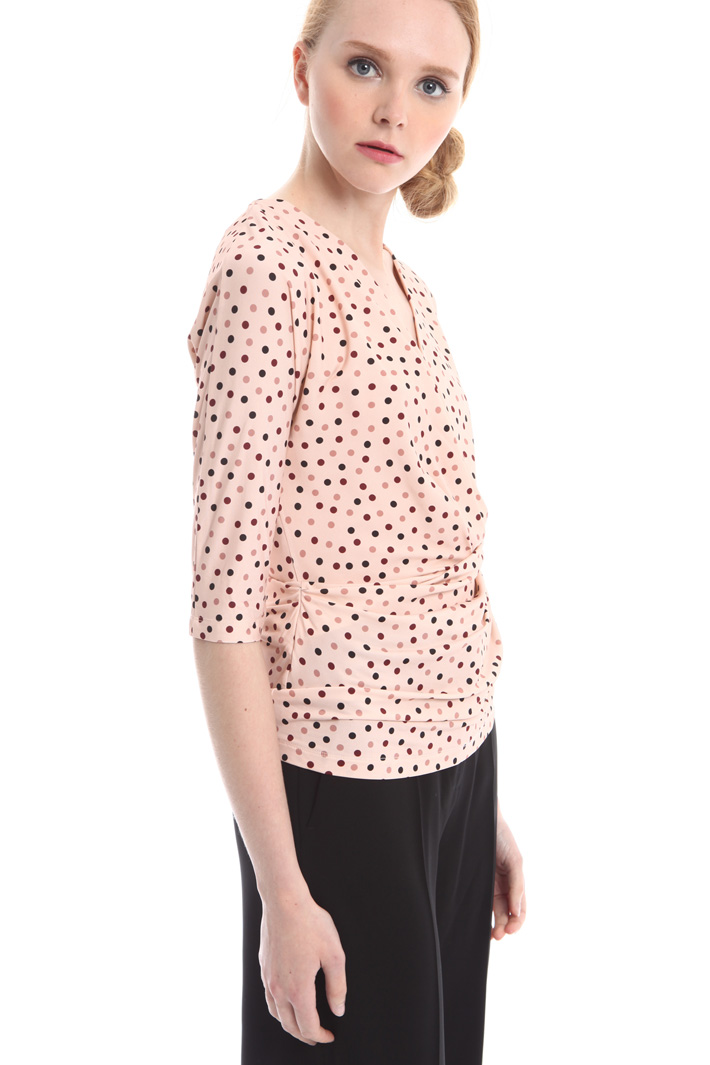 Top in jersey a pois Diffusione Tessile Top in jersey a pois Diffusione Tessile