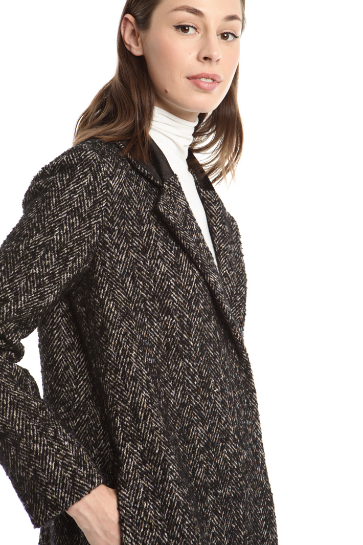 Cappotto in tweed di lana Diffusione Tessile Cappotto in tweed di lana Diffusione Tessile