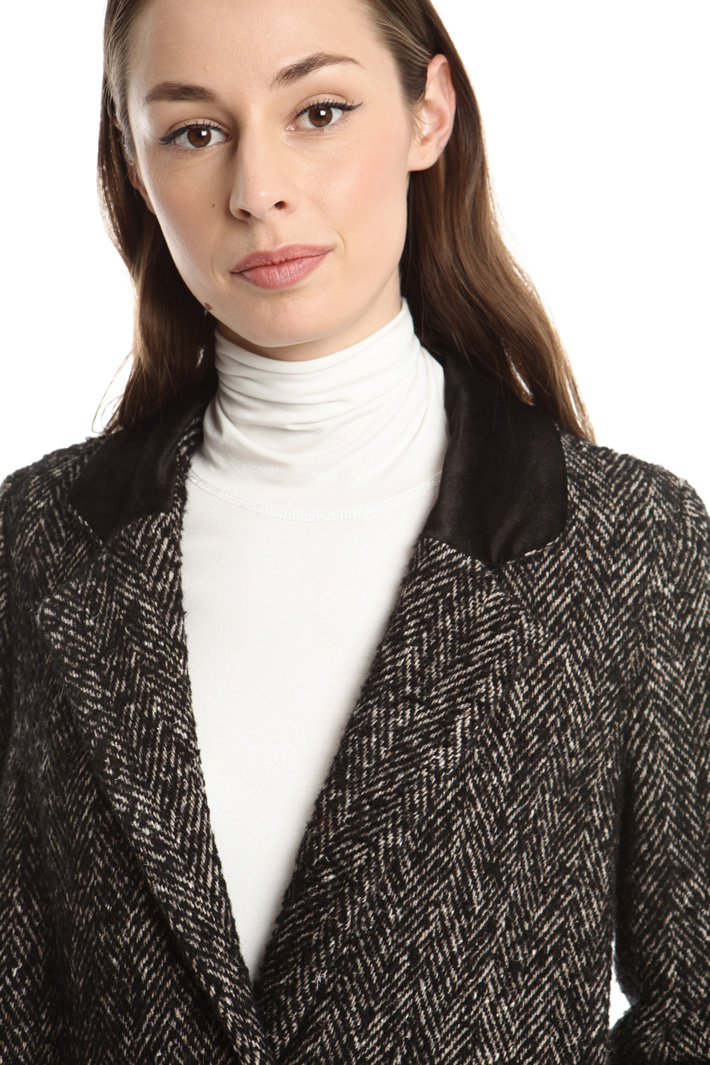 Cappotto in tweed di lana Diffusione Tessile Cappotto in tweed di lana Diffusione Tessile