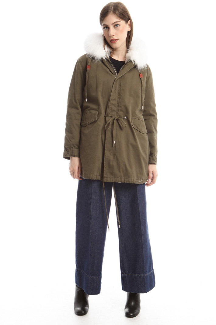 Parka con pelliccia lapin Diffusione Tessile Parka con pelliccia lapin Diffusione Tessile