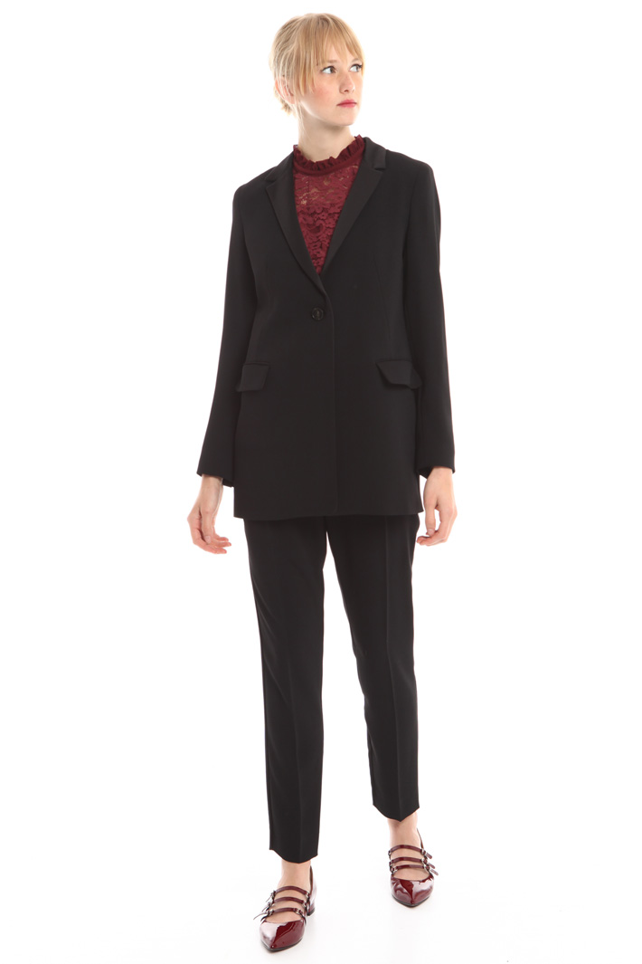 Blazer in crepe enver satin Diffusione Tessile Blazer in crepe enver satin Diffusione Tessile
