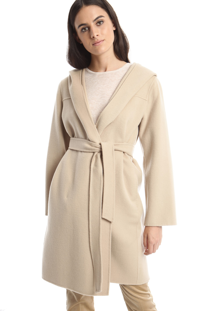 Hooded drap coat Diffusione Tessile Hooded drap coat Diffusione Tessile