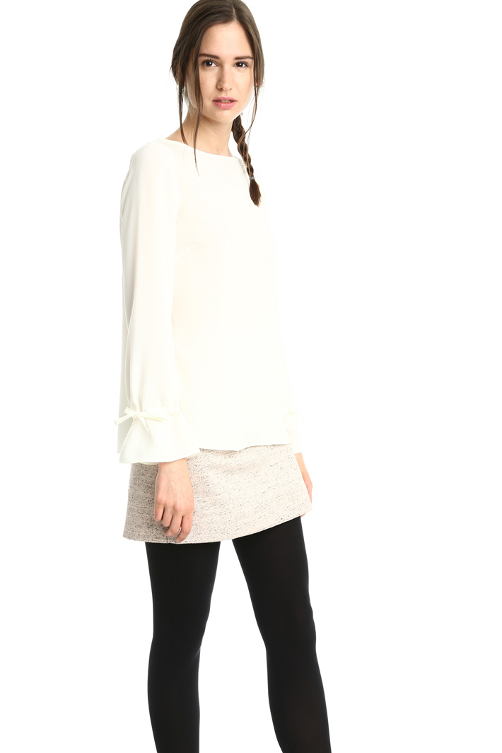 Blusa fluida in crepe Diffusione Tessile Blusa fluida in crepe Diffusione Tessile
