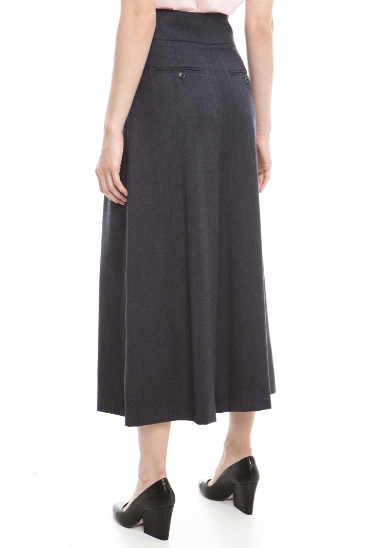 Pantaloni cropped in flanella Diffusione Tessile Pantaloni cropped in flanella Diffusione Tessile