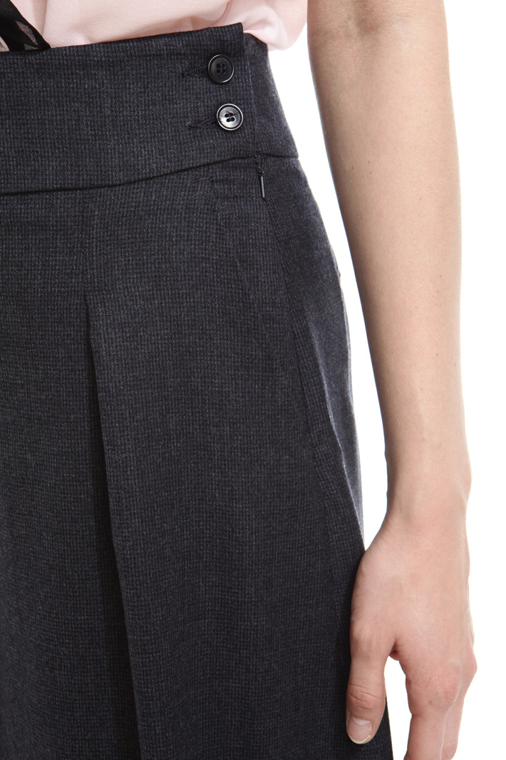 Pantaloni cropped in flanella Diffusione Tessile Pantaloni cropped in flanella Diffusione Tessile