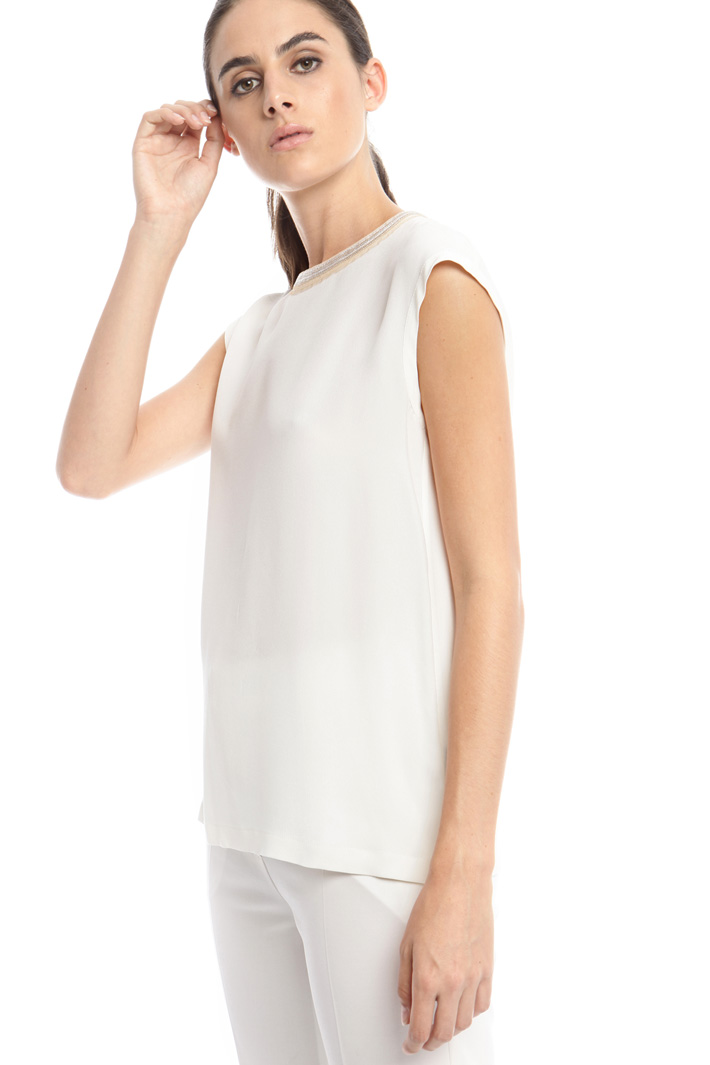 Top over in crepe di seta Diffusione Tessile Top over in crepe di seta Diffusione Tessile