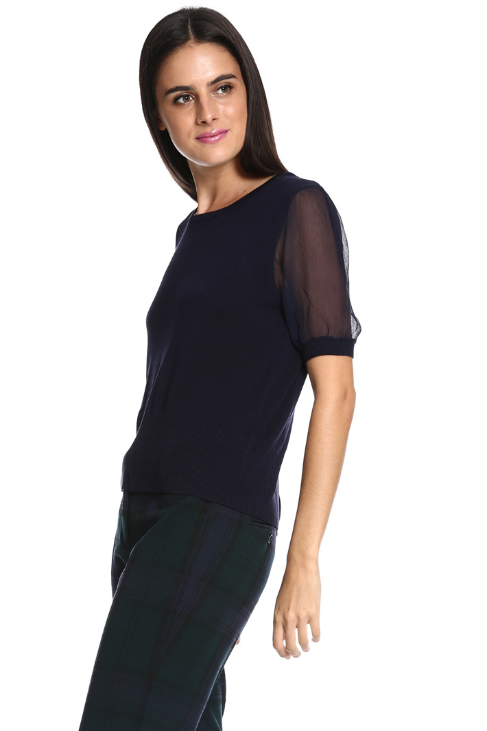 Maglia con maniche in seta Diffusione Tessile Maglia con maniche in seta Diffusione Tessile