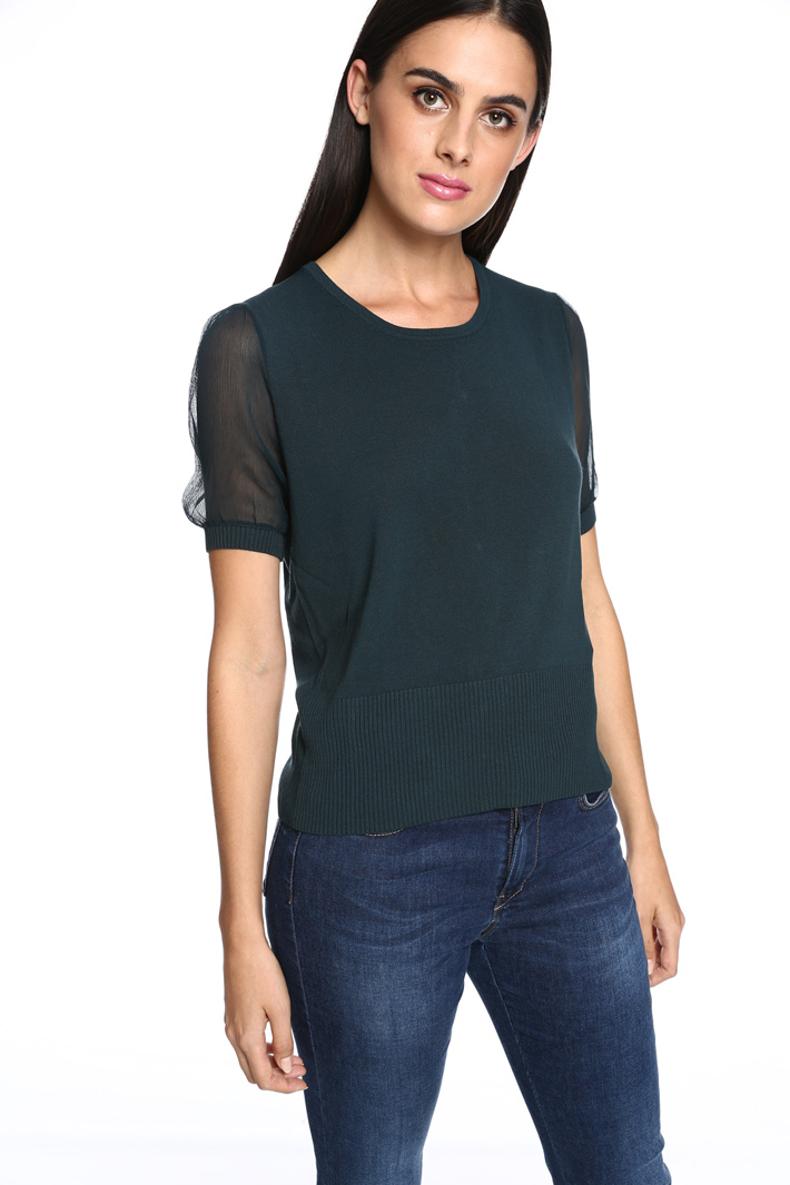 Maglia con maniche in seta Diffusione Tessile Maglia con maniche in seta Diffusione Tessile