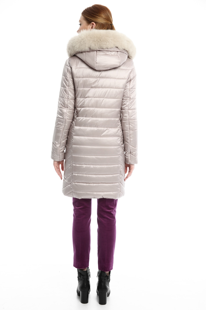 Padded coat with fur trim Diffusione Tessile Padded coat with fur trim Diffusione Tessile